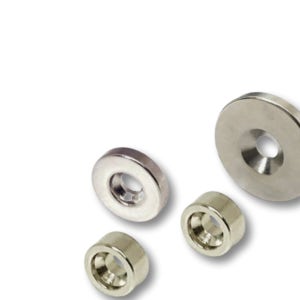 네오디뮴 사라자석 원형 접시자석 - 원형 8x3mm 1홀 초강력 네오디움