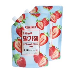 쥬피터 저온농축 딸기잼 1kg, 2개