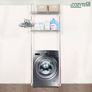 코지템 김치냉장고 세탁기 선반 2단 세탁실 다용도실 건조기 수납 선반