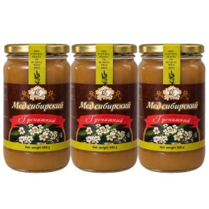 시베리아 메밀꿀 러시아 알타이 토종 야생화 숙성 수입 자연산 천연 벌꿀 500g, 3개