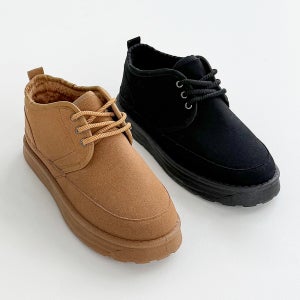 남자워커 키높이워커 스웨이드 양털 방한 군화 겨울