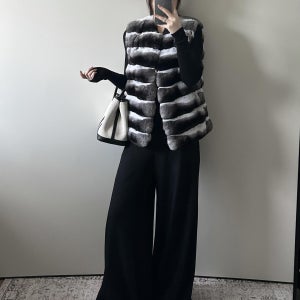 에코퍼 숏베스트 스타일리시한 모피조끼 가을 겨울 따뜻한 페이크퍼 조끼 스타일리시한 아우터