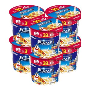 켈로그 콘푸로스트 컵시리얼 40g, 6개