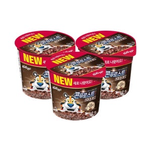 켈로그 콘푸로스트 다크초코 컵시리얼 40g, 3개