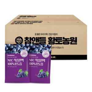 [국산 상주] 참앤들황토농원 NFC 착즙원액 100% 포도즙 100포, 1개