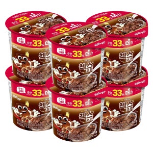 켈로그 첵스초코 컵시리얼 40g, 6개