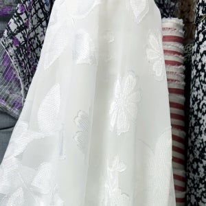 원단 340 백아이보리 번아웃 폴리원단 고정폭 145cm