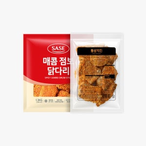 [라운지 회원 전용] 사세 매콤 점보 닭다리 1.3kg+통살치킨 950g