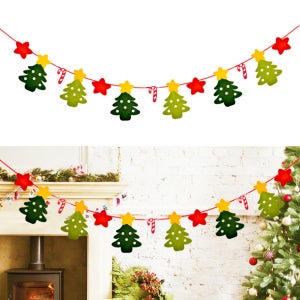 펠트 가랜드 크리스마스 꾸미기 성탄절 데코 장식 트리지팡이