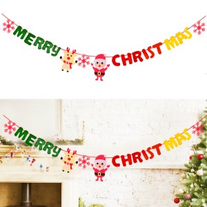 펠트 가랜드 크리스마스 꾸미기 성탄절 데코 장식 산타사슴