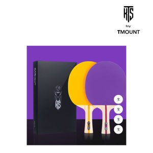 티마운트 KTS PRO T20 셰이크핸드 컬러풀 라켓2 공4