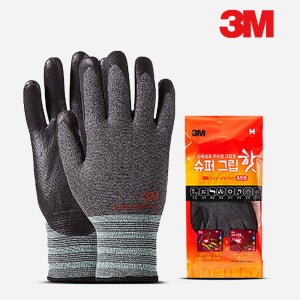 3M 슈퍼그립 핫 겨울 기모 NBR 작업 장갑(1개)
