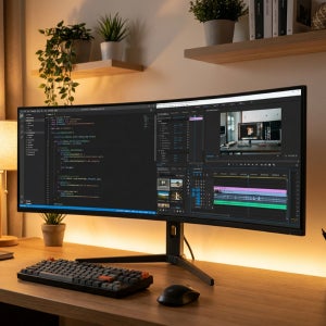[나노IPS패널]픽셀리스게이밍모니터 PLS-E49R5K60B 5K IPS 123~124cm(49인치)