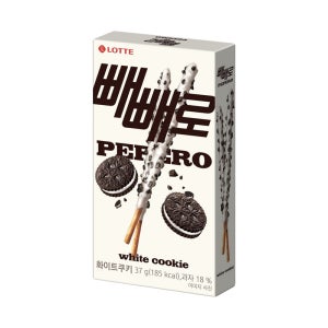 롯데 빼빼로 화이트쿠키 37g 10개