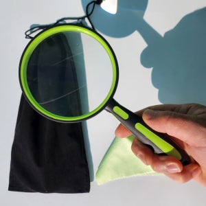 10 배율 휴대용 독서 책 확대경 손잡이 돋보기 100mm