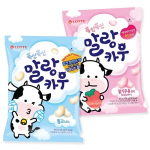 폭신폭신 말랑카우 밀크 딸기우유캔디 158g 4개