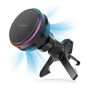 링케 맥세이프 차량용 충전기 Qi2.2 25W 펠티어 마그네틱 초고속 무선 충전 거치대 냉각 쿨링