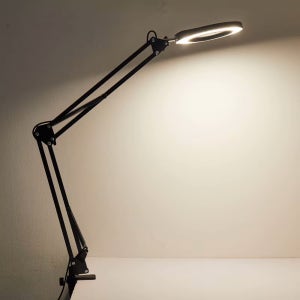 모칸도 LED 확대경 스탠드 조명 돋보기 검사 독서용 정밀작업용