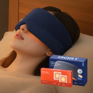 [공중파 예능 출연] 컴포럽 QQRT 온열안대 암막 수면안대 본품 세트(안대+파우치+리필 7p) + 리필 30p 추가