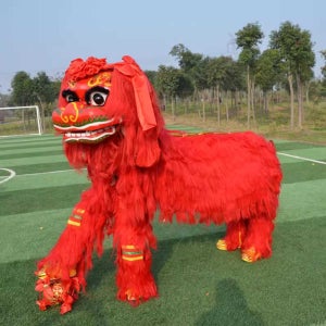 사자 탈춤 인형 탈 상품 경극 공연 백사자 전신 촬영 인조 소털 (화섬)