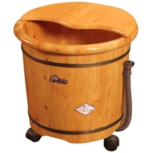 편백나무 족욕통 원목 발욕조 족탕기
