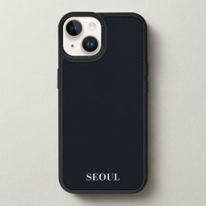 케이스어스 독일 노블레사 가죽 맥세이프 각인 커스텀 케이스 다크네이비, 아이폰15