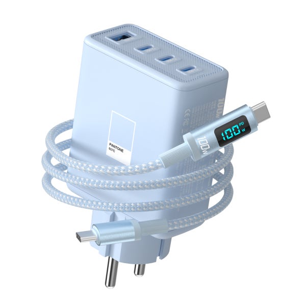이어맥 100W GaN PD 초고속 멀티 충전기 LED 케이블 포함 세트