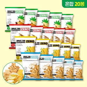 왓더파머스 제로 저당 건강간식 혼합 세트 카사바(미니),현미,옥수수,두부, 25g, 20개