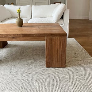 먼지없는 헤링본 사이잘룩 사각 거실 대형 워셔블 물세탁 단모 러그 카페트 200x350cm