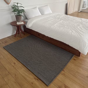 먼지없는 헤링본 사이잘룩 사각 거실 대형 워셔블 물세탁 단모 러그 카페트 200x300cm