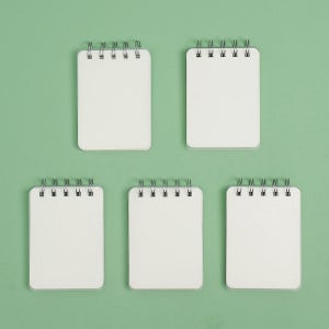 소유 휴대용 스프링 미니 수첩 무지 포켓 수첩 메모장 5p세트