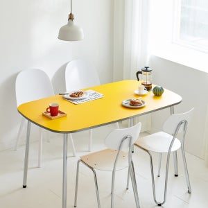 밀랑 오키프 둥근사각형 카페 식탁 테이블 1400X800 미드센츄리