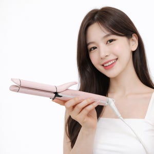 [2in1]보만 물결 고데기 웨이브 뿌리볼륨 봉 고데기 판 스트레이트 매직기