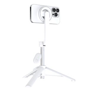 지모 아이폰 맥세이프 블루투스 리모컨 셀카봉 삼각대 화이트