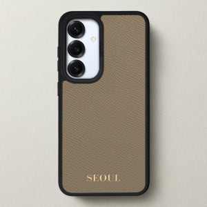 케이스어스 독일 노블레사 가죽 맥세이프 각인 커스텀 케이스 라이트그레이, 갤럭시S25 플러스