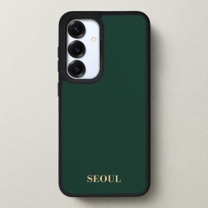 케이스어스 독일 노블레사 가죽 맥세이프 각인 커스텀 케이스 딥그린, 갤럭시S25