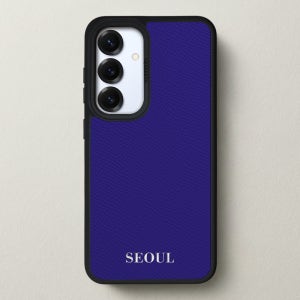 케이스어스 독일 노블레사 가죽 맥세이프 각인 커스텀 케이스 일렉트릭 블루, 갤럭시S25 플러스