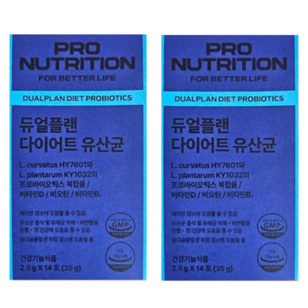 프로뉴트리션 듀얼플랜 다이어트 유산균 2.5g x 14포, 2박스