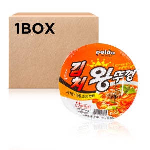 팔도 김치왕뚜껑 컵라면 김치라면 사발면 110g, 18개
