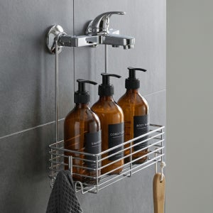 헴마픽스 스텐304 무타공 욕실선반 올스텐 걸이형 화장실 수납 선반