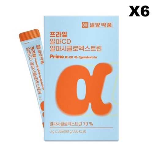일양약품 프라임 알파CD 알파시클로덱스트린 3g 알파시디 30포, 6개
