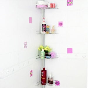 욕실코너선반 심플 욕실정리코너선반4단(스텐) 데일리