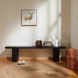 원목 벤치의자 우드 긴 의자 실내외 겸용 가구 현관 35x45x150cm / 원목