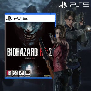 PS5 바이오하자드 RE:2 한글판 + 듀얼센스 악세사리 2종