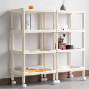 조립식 4단 이동장 오픈 선반형 진보 수납 3단 이동식트롤리 다