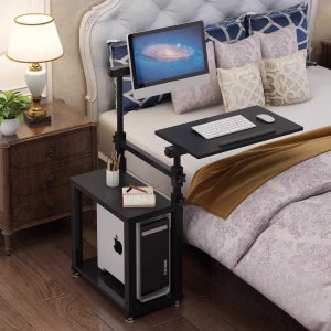 노트북 거치대 침대 컴퓨터 사용 조절 다용도 스탠드 블랙