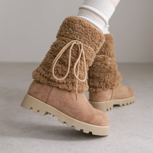 비앙카 통굽 털부츠(4cm)