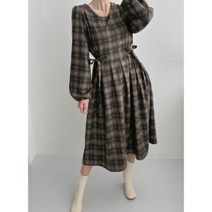 고풍스러운 프롬 체크 롱원피스 NBN2120 빅사이즈 여성 의류 쇼핑몰 여자 큰옷