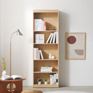 초등학생책장 5단 세로 수납형 벽면 선반 책장 안방 침대옆 인테리어 오픈 책장