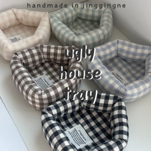 패브릭 트레이 수납함 화장대정리 향수트레이 주얼리 소품정리